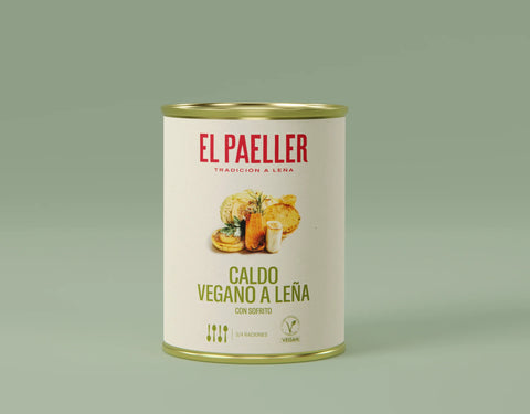 Caldo Vegano a Leña 1L con verduras frescas El Paeller. Pack 3.