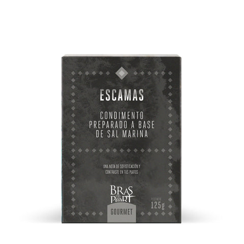 Escamas de sal marina con carbón vegetal y pimienta 125 gr. de Bras del Port. 3 uds.