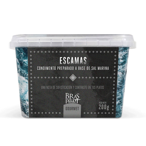 Escamas de sal marina con carbón vegetal y pimienta 200 gr. de Bras del Port. 3 uds.