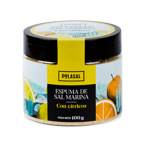 Espuma de sal Marina con cítricos