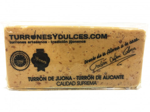 Turrón de Jijona o blando Artesano 200 grs almendra marcona