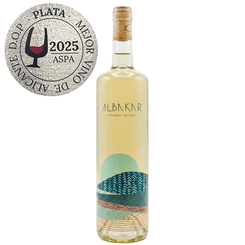 Albakar blanco natural Viognier de Cup la Muntanya. Caja 6 uds.