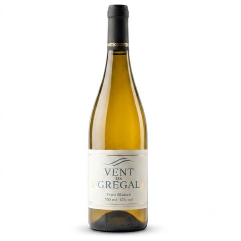 Vent de Gregal Moscatel blanco semiseco de Bodega Teulada. Caja 6 botellas.